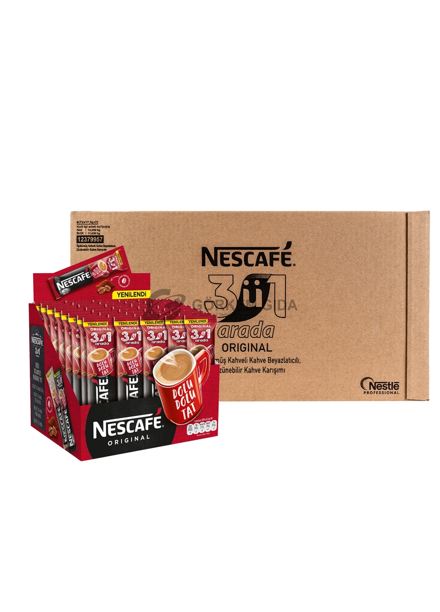 Nescafe 3 in 1 Original Classic Coffee 17,4 Gr. 576 Pieces (BOX)