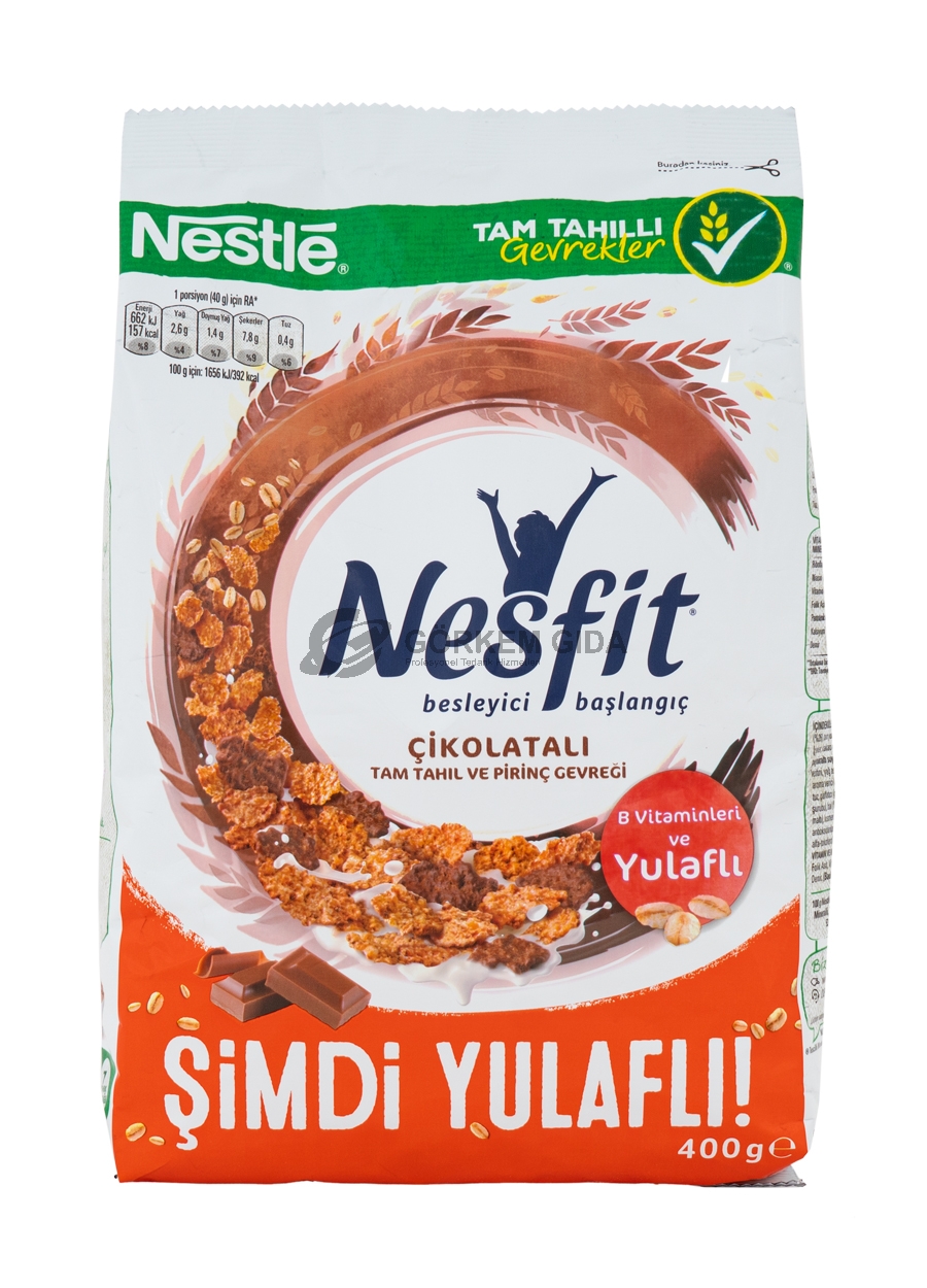 Nestle Nesfit Chocolate Oat Rice Flakes 400 Gr. 12 Pieces (BOX)