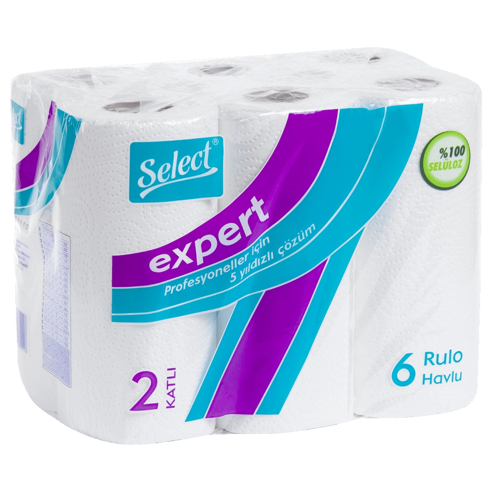 Expert 6 Roll Towel Double Ply Towel 100 sheets 4 pack