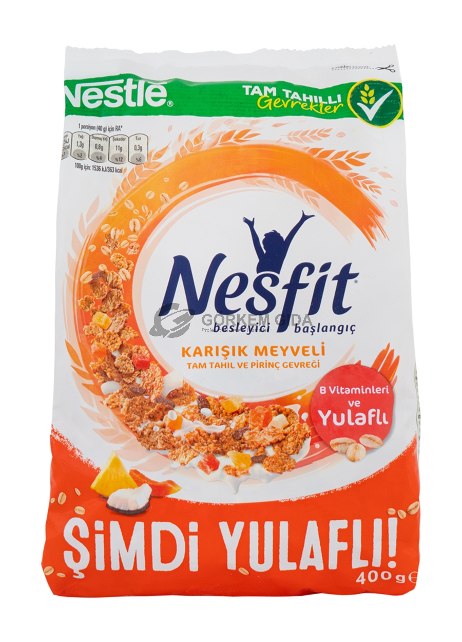 Nestle Nesfit Mixed Fruit Oatmeal Rice Flakes 400 Gr. 12 Pieces (BOX)